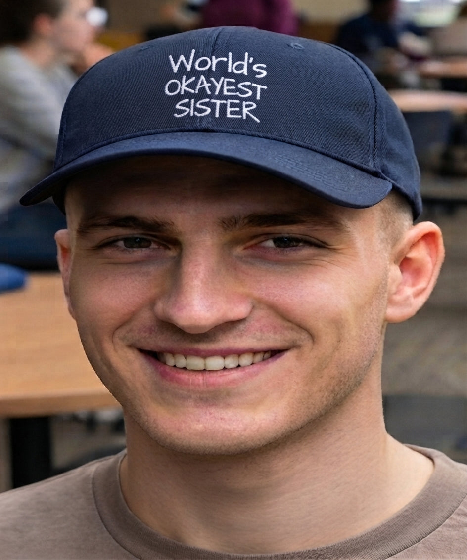 World's Okayest Sister Flexfit Hat