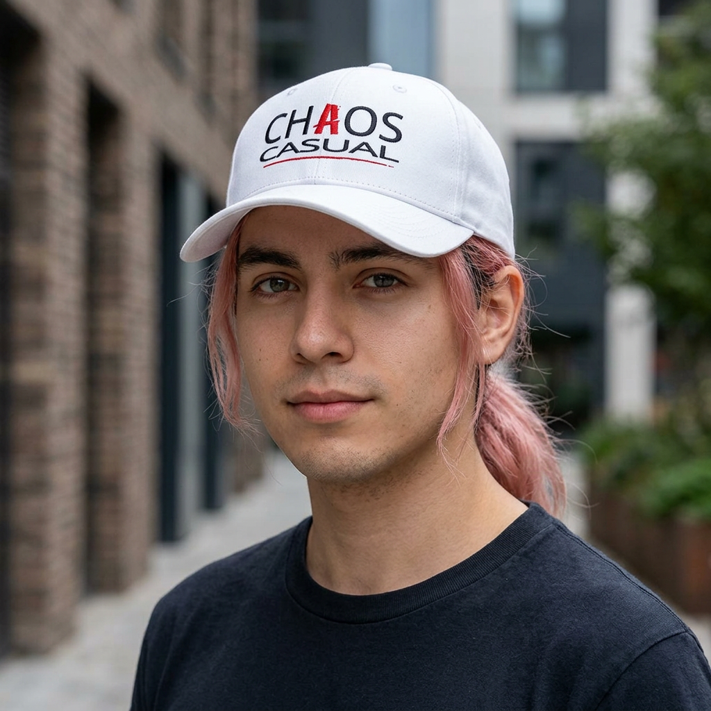 Chaos Casual Cap – Streetwear Baseball Hat with Distressed 'A' Logo
