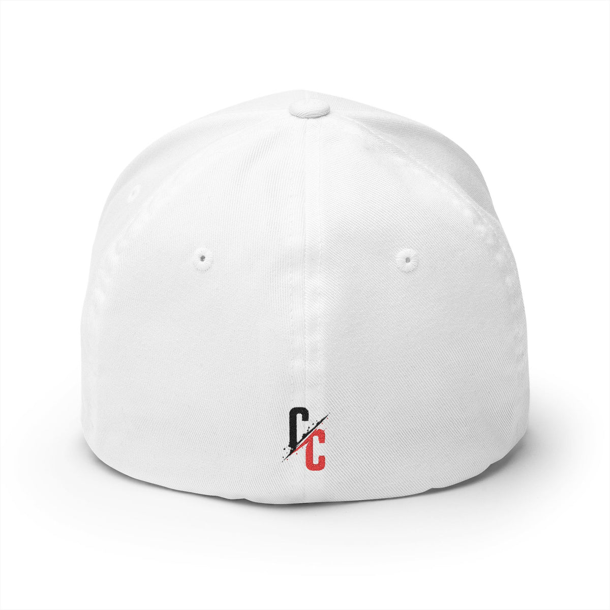 Embroidered CC Logo Black and Red Baseball Cap