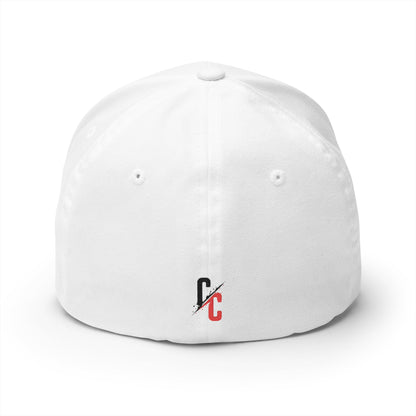 Embroidered CC Logo Black and Red Baseball Cap