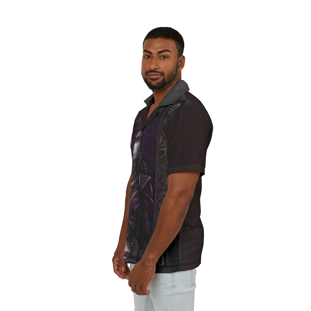 Gothic Queen Playing Card Button Down