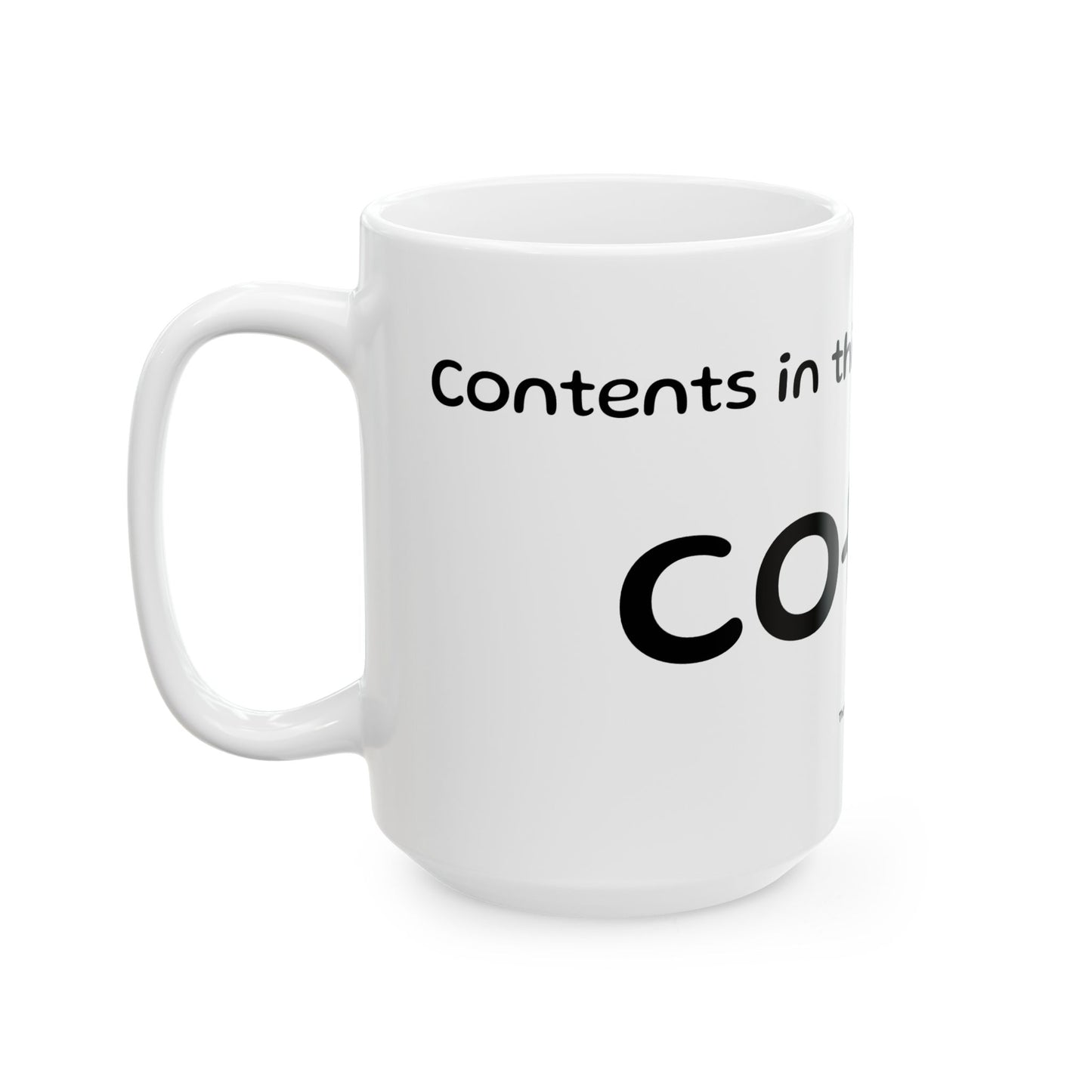 Coffee Mug - Funny 'The text is Gluten' Ceramic Tea & Coffee Cup (11oz, 15oz)