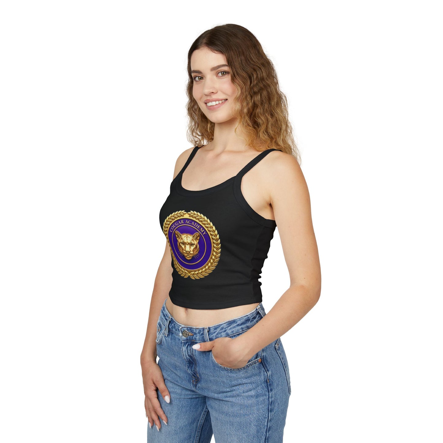 Spaghetti Tank Top — Cougar Academy Gold Crest