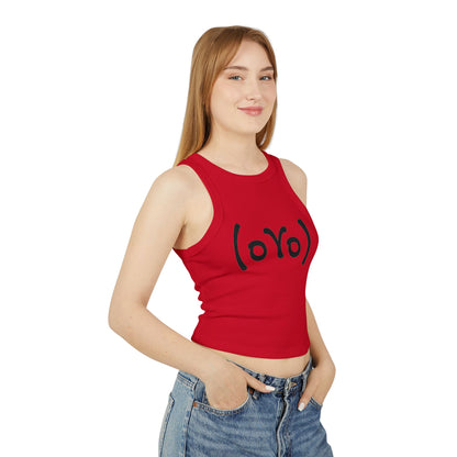 Women's  — Racer Tank Top Minimal Graphic Crop Top