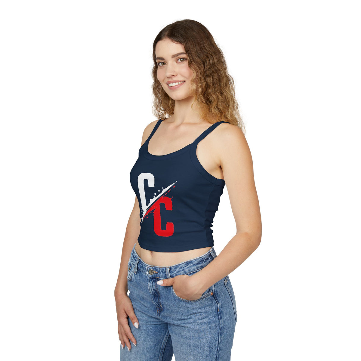 Women Spaghetti Tank Top — CC Logo