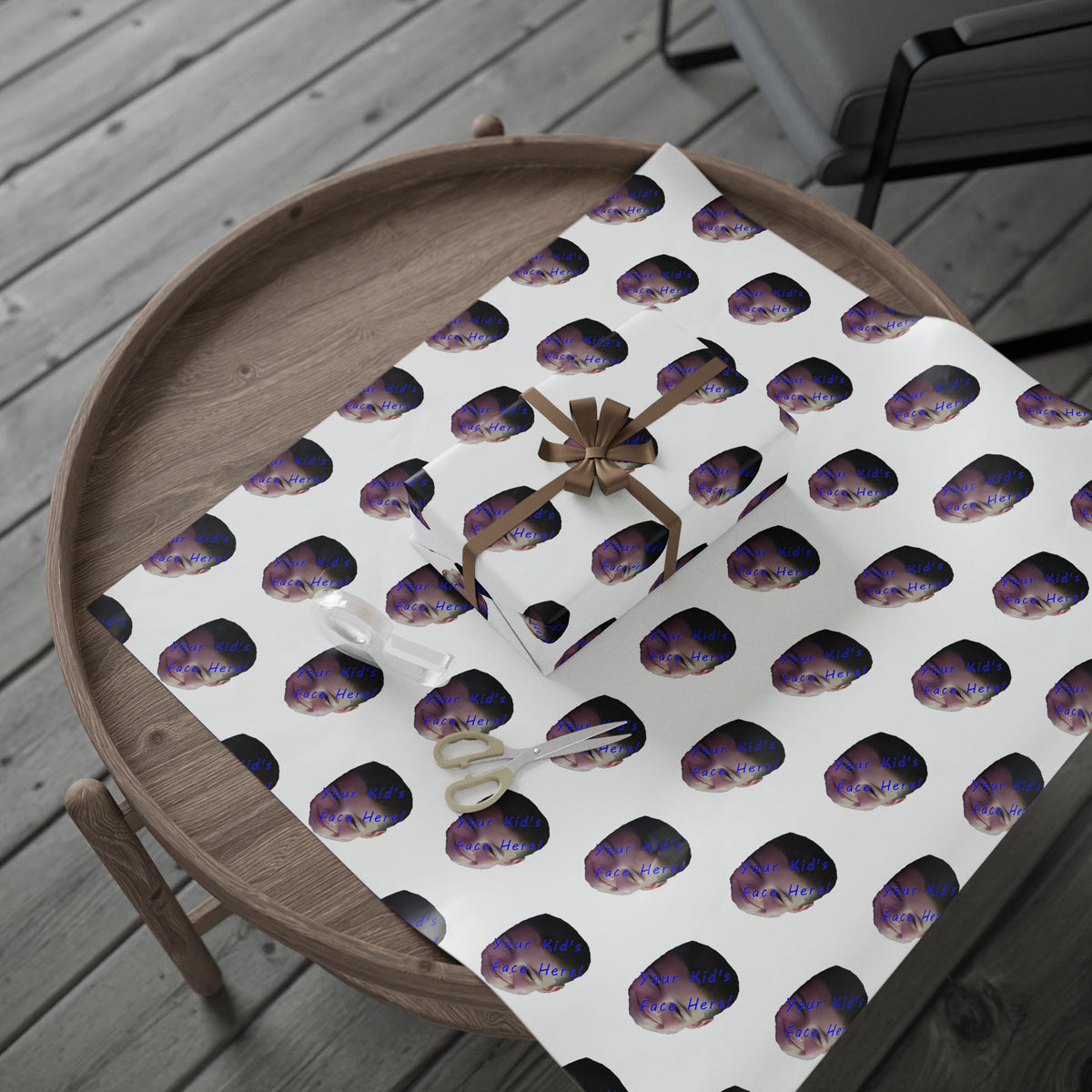 Wrapping Paper with Your child's face on it
