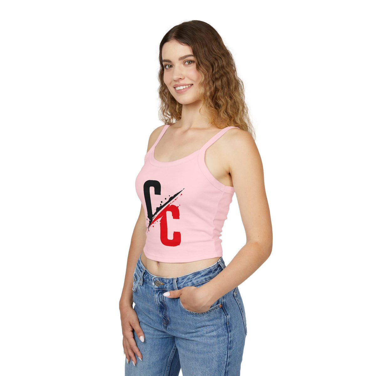 Women Spaghetti Tank Top — CC Logo