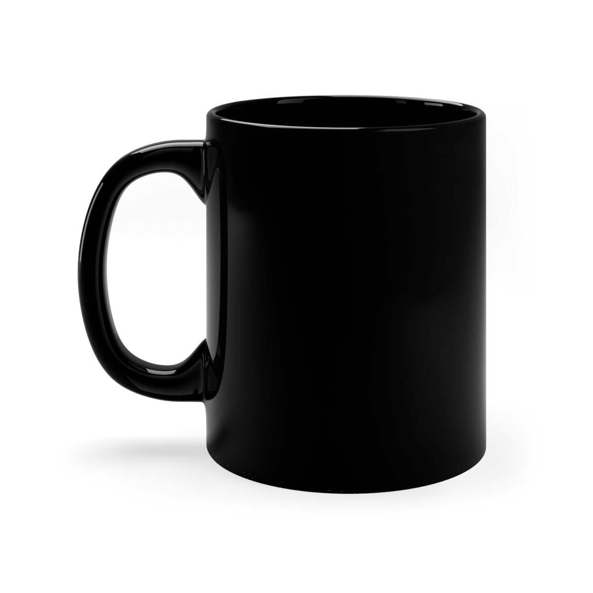 Black Coffee Mug – Bold Red & White Graphic 11oz