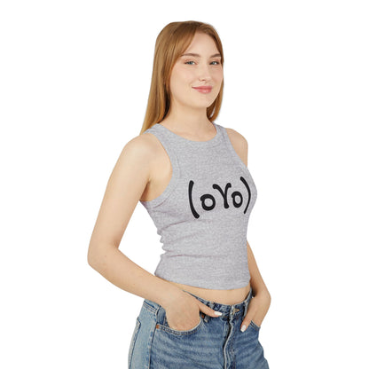 Women's  — Racer Tank Top Minimal Graphic Crop Top
