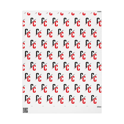 Decorative Wrapping Paper — Red & Black Brushstroke Pattern