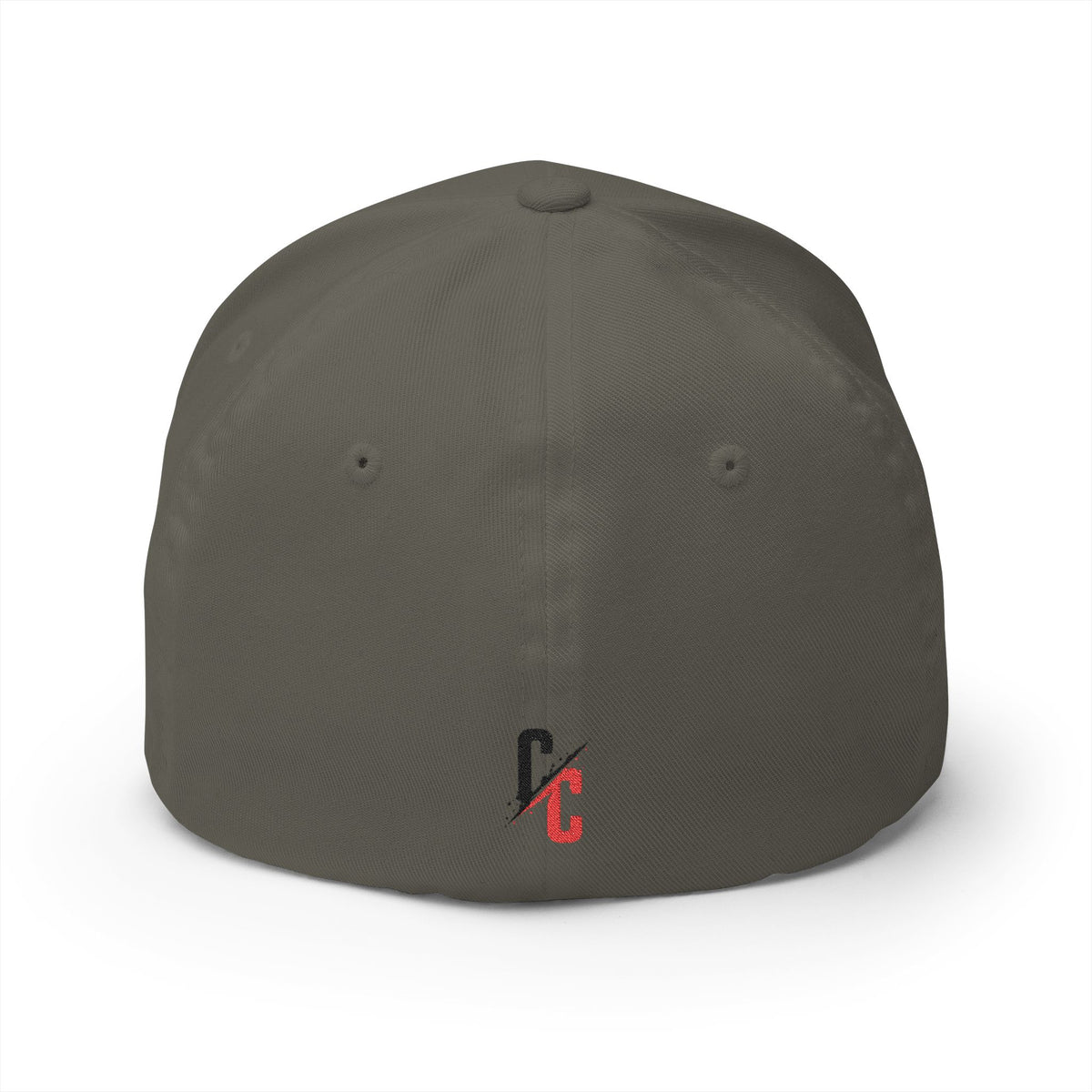 Embroidered CC Logo Black and Red Baseball Cap