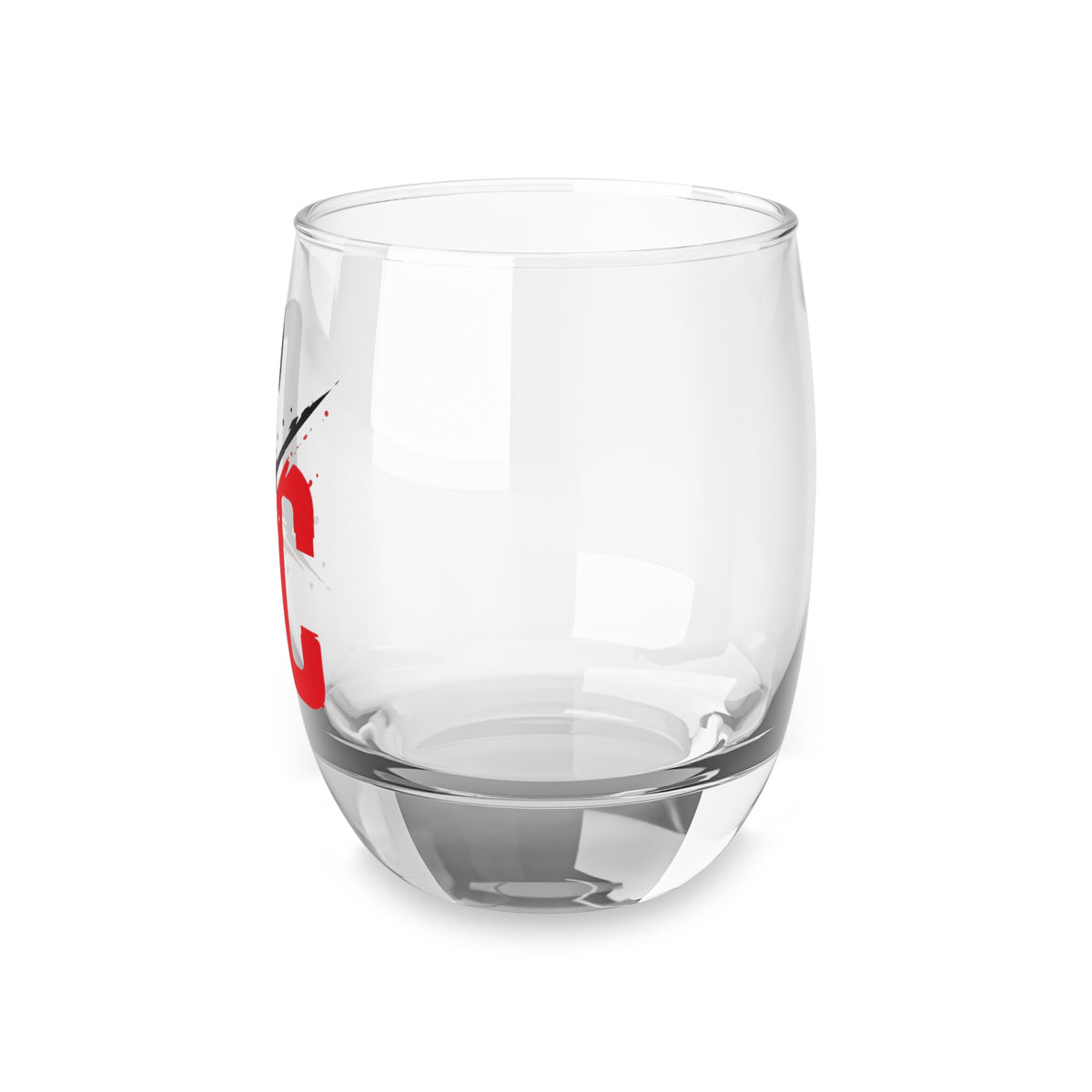 Whiskey Glass -  CC Logo Rocks Glass (Black & Red)