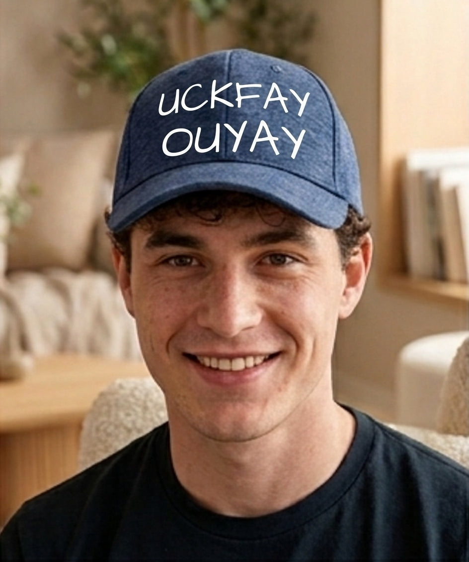Funny Pig Latin Flexfit Hat