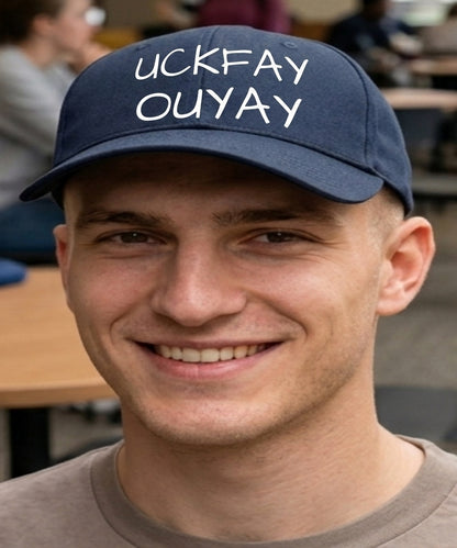 Funny Pig Latin Flexfit Hat