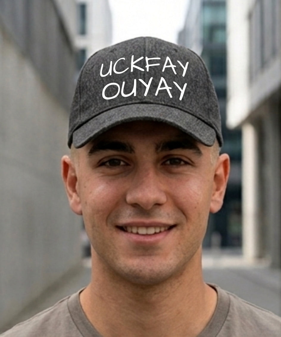 Funny Pig Latin Flexfit Hat