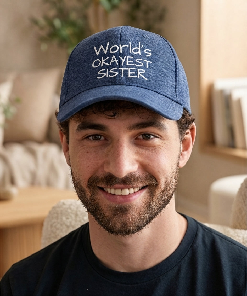 World's Okayest Sister Flexfit Hat