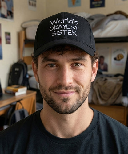 World's Okayest Sister Flexfit Hat