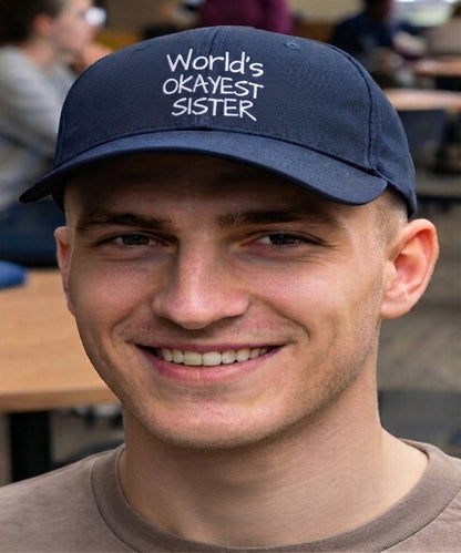 World's Okayest Sister Flexfit Hat