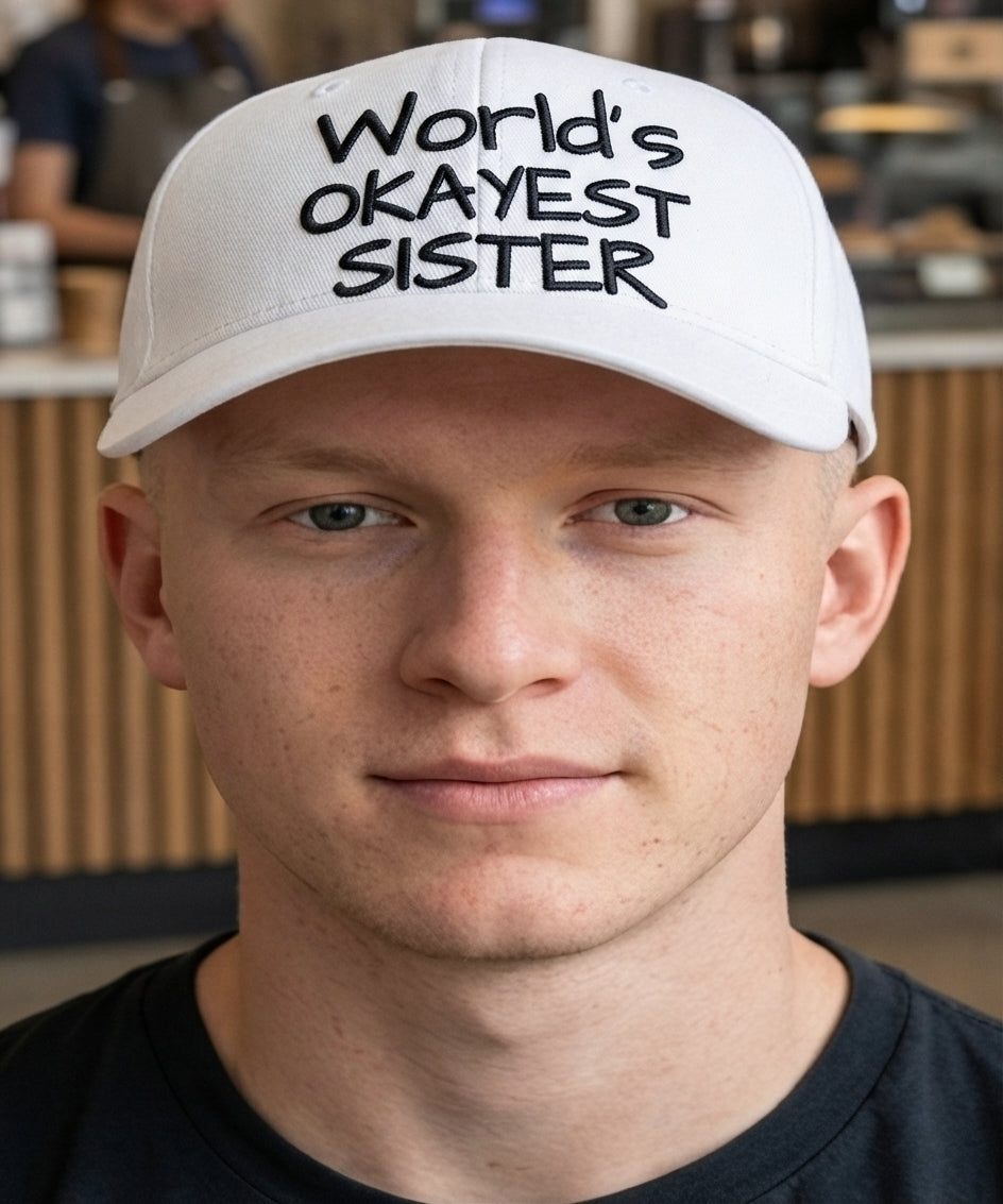 World's Okayest Sister Flexfit Hat