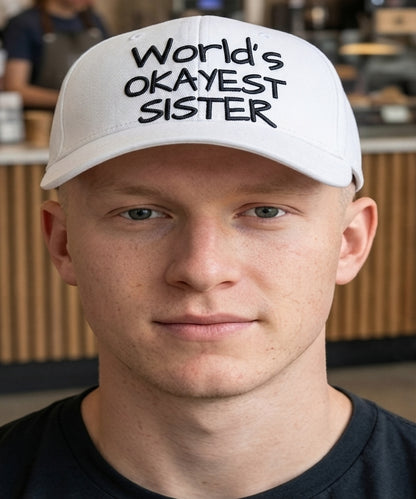 World's Okayest Sister Flexfit Hat