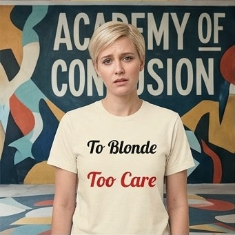 To Blonde Too Care T-Shirt - Funny Tee
