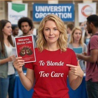 To Blonde Too Care T-Shirt - Funny Tee