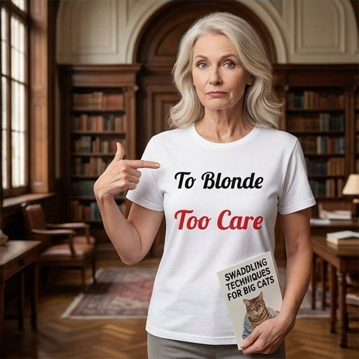 To Blonde Too Care T-Shirt - Funny Tee