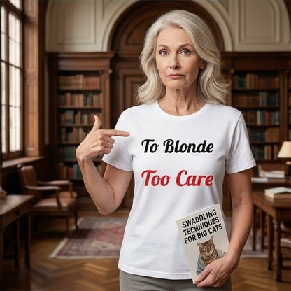To Blonde Too Care T-Shirt - Funny Tee
