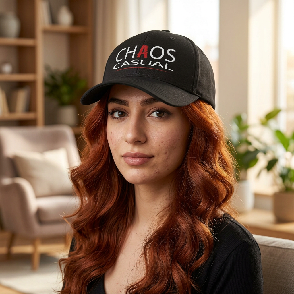 Chaos Casual Cap – Streetwear Baseball Hat with Distressed 'A' Logo