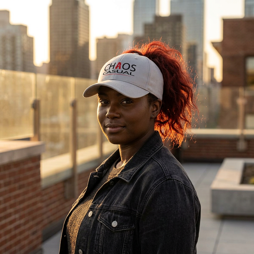 Chaos Casual Cap – Streetwear Baseball Hat with Distressed 'A' Logo