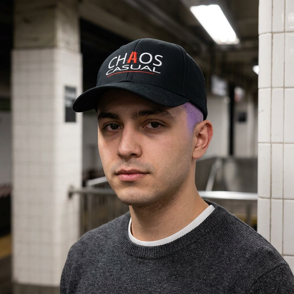 Chaos Casual Cap – Streetwear Baseball Hat with Distressed 'A' Logo