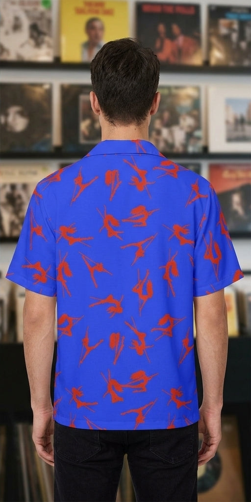Silhouette Button Down — Blue & Orange | CC Logo