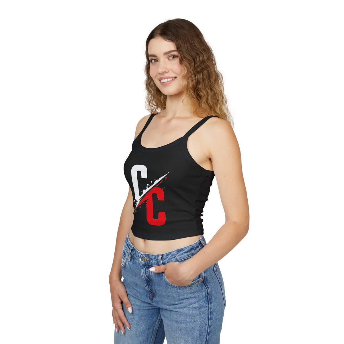 Women Spaghetti Tank Top — CC Logo