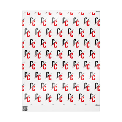 Decorative Wrapping Paper — Red & Black Brushstroke Pattern