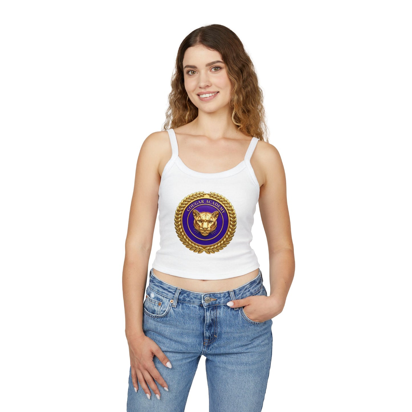 Spaghetti Tank Top — Cougar Academy Gold Crest