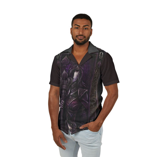 Gothic Queen Playing Card Button Down