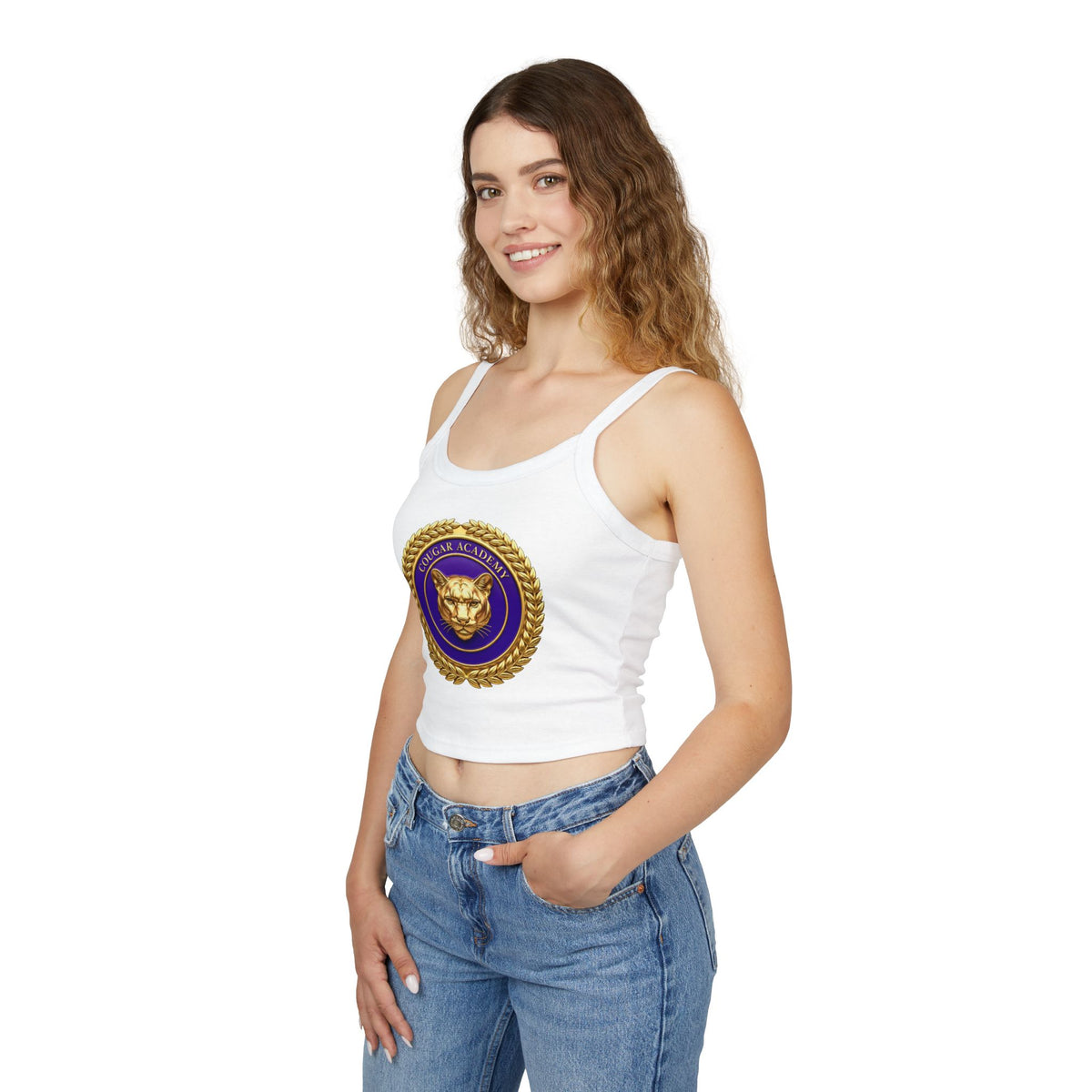 Spaghetti Tank Top — Cougar Academy Gold Crest