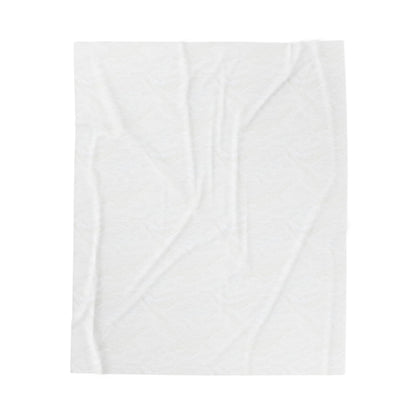 Blue Candy Cane Pattern Velveteen Plush Blanket — Cozy Holiday Throw
