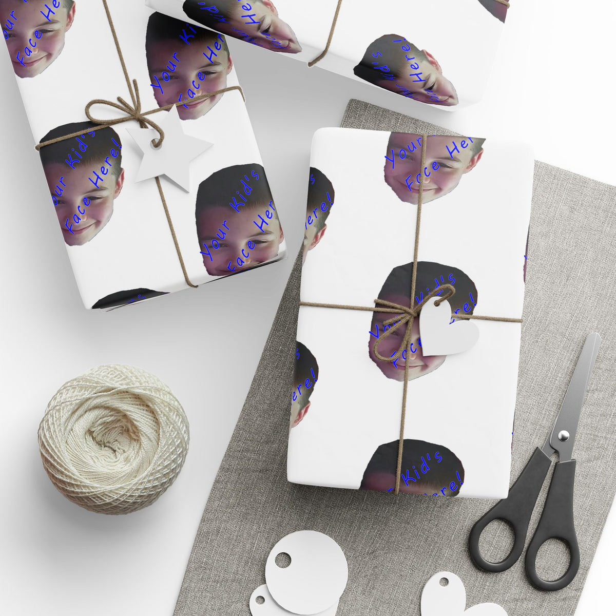 Wrapping Paper with Your child's face on it