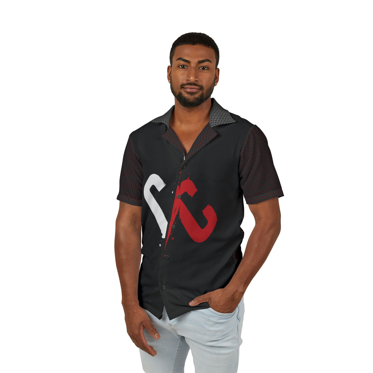 Black CC LOGO Button Down Shirt