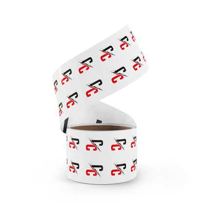 Round Logo Sticker Roll — Black & Red 'C/C' Branded Labels