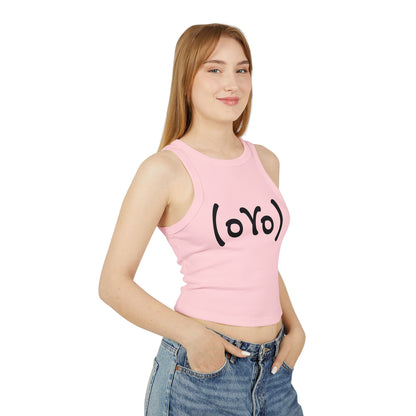 Women's  — Racer Tank Top Minimal Graphic Crop Top