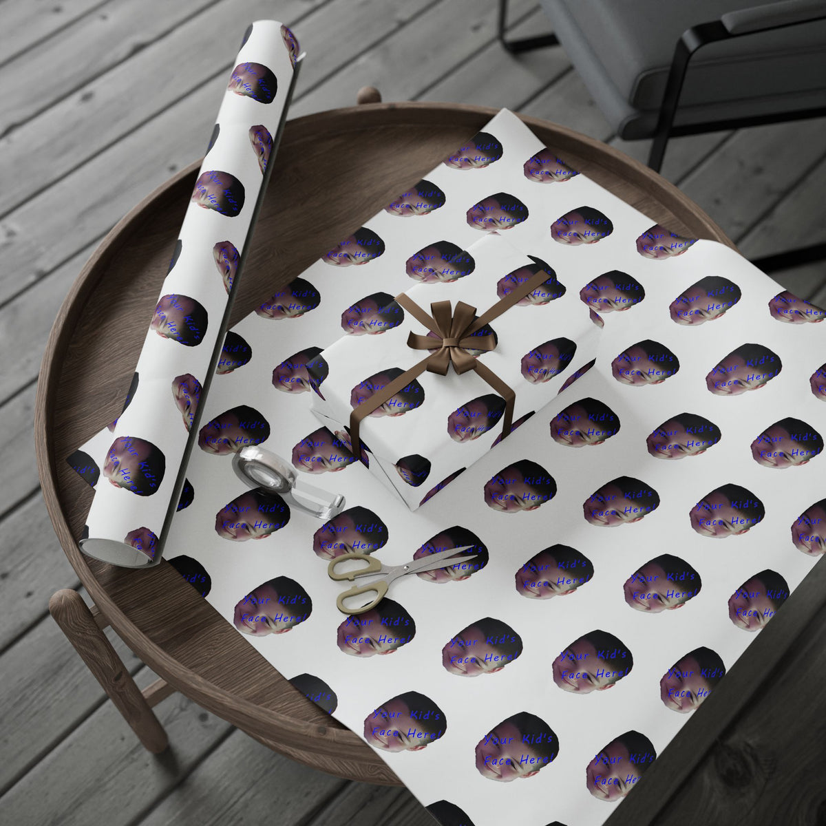 Wrapping Paper with Your child's face on it