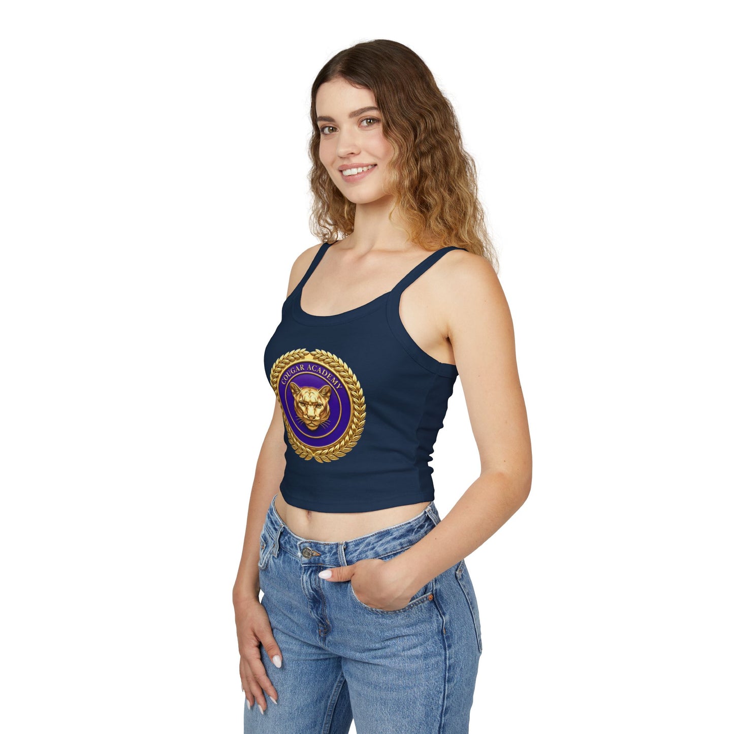 Spaghetti Tank Top — Cougar Academy Gold Crest